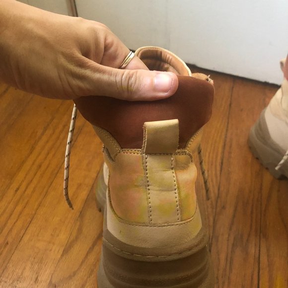 & Other Stories lace-up hiking boots in beige sold out size 8.5 - Picture 7 of 10